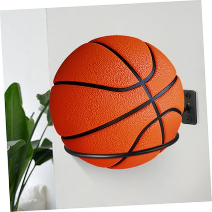 8Pcs Wall Mount Ball Rack Space Saving Basketball Football Volleyball and Rugby Display Stand for Organized Sports Equipment Storage Finish