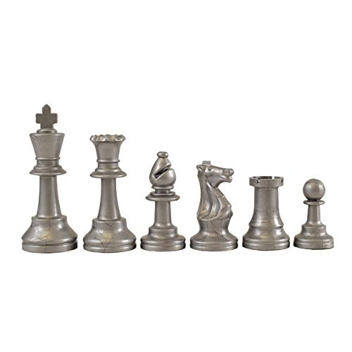 Wholesale Chess Staunton Colored Chess Pieces - color: Silver