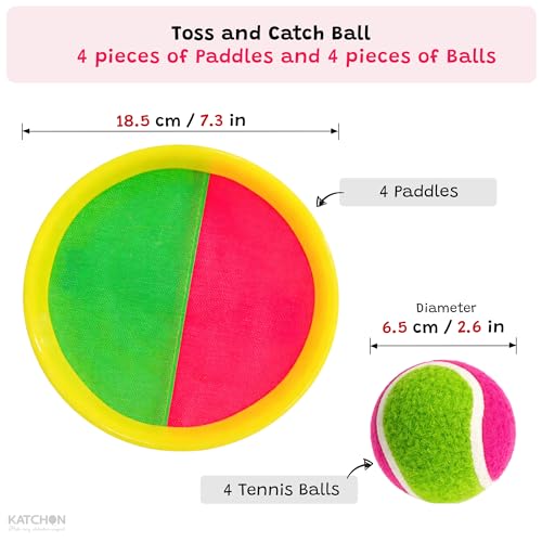KatchOn, Toss and Catch Ball Game | Outdoor Toys for Kids Yard Games Beach Toys Outside Games, Summer Party Favors for Kids, Velcro Ball and Catch Game, Pinata Stuffers, Goodie Bags Stuffers