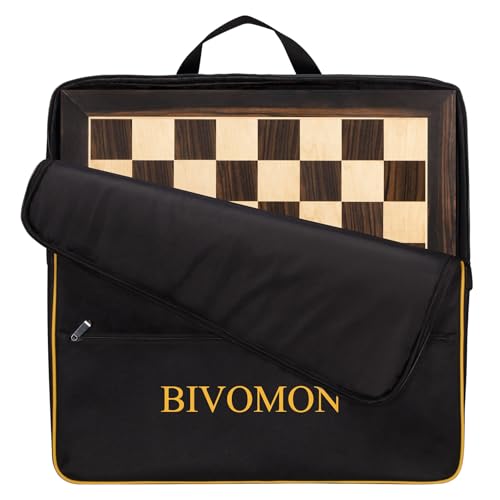 BIVOMON 21.25’’ Wooden Chess Board Professional Tournament Chess Board with 2.2" Squares Large Chess Family Outdoor Board Games (Chess Boards Only)