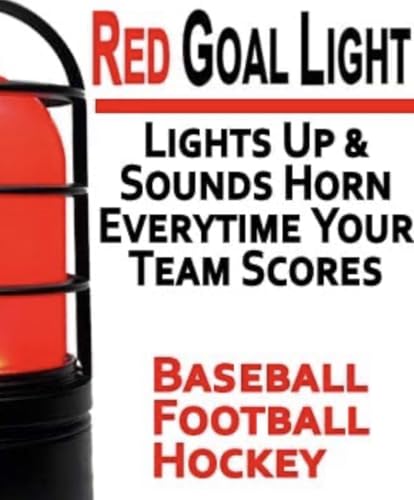 Ice Hockey Goal Light & Horn sounds and lights red when your team scores. Linked to & compatible with all arena scoreboard systems. Use with any mobile device or desktop pc on wifi network - style: All Sport RGB Light