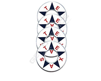 4 Texas Star VVashers - Washer Toss Board Game Washers (White, 4 VVashers) - color: White, size: 4 VVashers