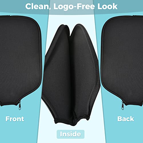 Pickleball Paddle Cover, Universal Case Size - 8.6 x 12.2 inches Racket Sleeve, Compatible with Most USAPA Standard and Elongated Pickball Paddles - style: 1 Pack Black
