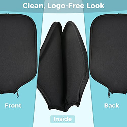 Pickleball Paddle Cover, Universal Case Size - 8.6 x 12.2 inches Racket Sleeve, Compatible with Most USAPA Standard and Elongated Pickball Paddles - style: 1 Pack Black