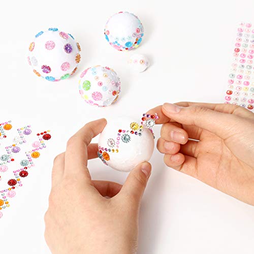 121 PCS 7 Sizes White Foam Balls Polystyrene Craft Balls for Art and Craft, Household, School Projects and Christmas Easter Painting Activity .8’’, 1’’, 1.2’’, 1.6’’, 2’’ Inches - color: 0.8-2.8 Inch