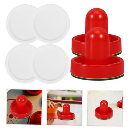 BESPORTBLE 1set Ice Hockey Pucks and Paddles Accessories for Tables Includes Strikers and Pucks for Home and Carnival Use