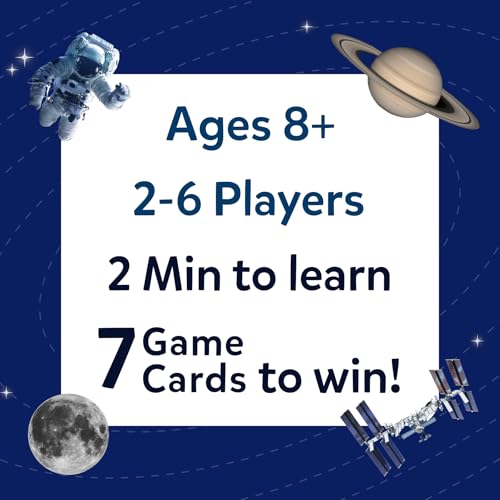 Skillmatics Guess in 10 NASA Space, Perfect for Boys, Girls, Kids & Families Who Love Card Games, Educational Toys, Travel Games, Gifts for Ages 8, 9, 10 and Up - style: 4. Space