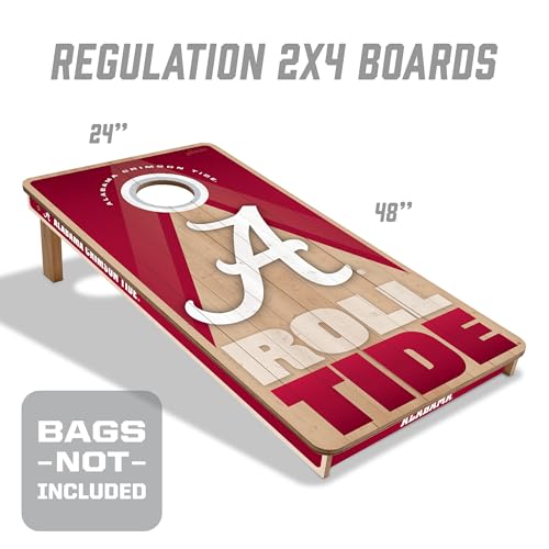 YouTheFan NCAA 2' x 4' Slogan Series Professional Wood Cornhole Game - color: Alabama Crimson Tide