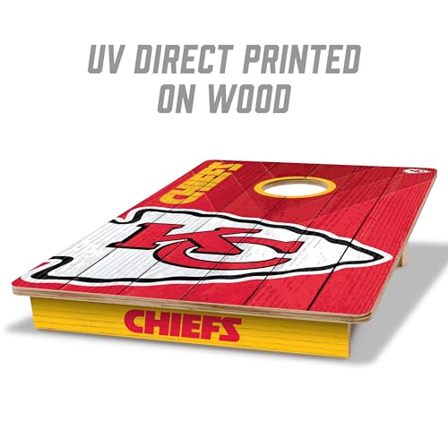 YouTheFan NFL 2’ x 3’ Wood Cornhole Game with Logo Bags