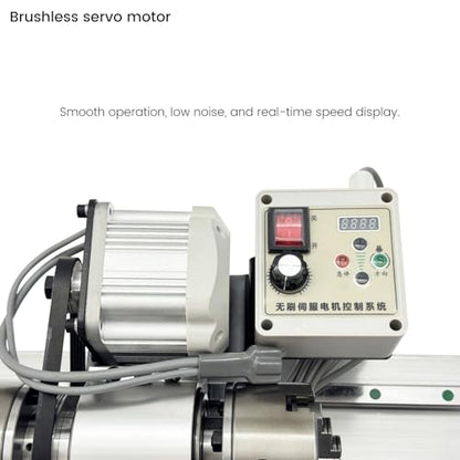 110V Pool Cue Repair Lathe 550W Brushless, 200-6500RPM Variable Speed, 1.3" Spindle Hole MT2 Taper, Double Track Chuck for Billiard Cue Tip Replacement & Slender Workpiece Processing