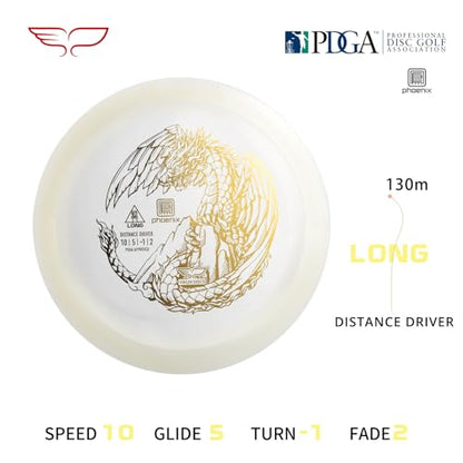 yikundiscs Yikun Professional Disc Golf Fairway Driver|Distance Driver|165-175g| Perfect for Outdoor Games and Competition[Dics Shade Color May Vary] - color: White-gold