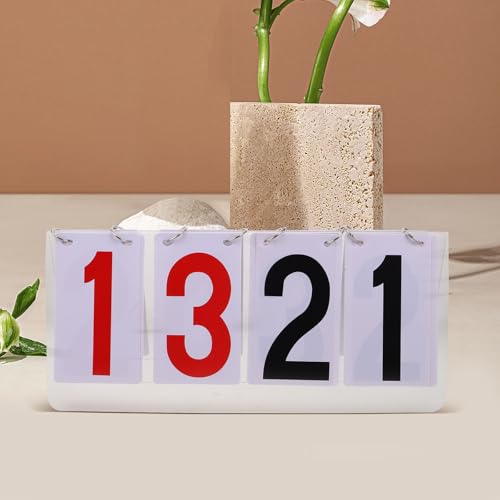 TOYANDONA Portable Tabletop Scoreboard Flipper Multi-Sports Score Keeper Flip Scoreboard for Tennis Baseball Basketball Volleyball