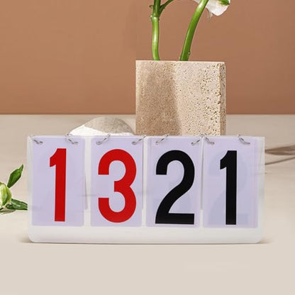 TOYANDONA Portable Tabletop Scoreboard Flipper Multi-Sports Score Keeper Flip Scoreboard for Tennis Baseball Basketball Volleyball