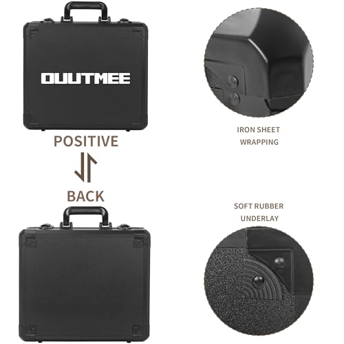15 Inch Carrying Case With Customizable Pre-Diced Foam, Aluminum Case, Aluminum Alloy Sturdy Build, Storage Case for Microphone, Equipment, Camera, Tools, Recorder, etc - size: 15x13x6 Inch