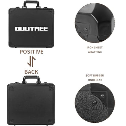 15 Inch Carrying Case With Customizable Pre-Diced Foam, Aluminum Case, Aluminum Alloy Sturdy Build, Storage Case for Microphone, Equipment, Camera, Tools, Recorder, etc - size: 15x13x6 Inch