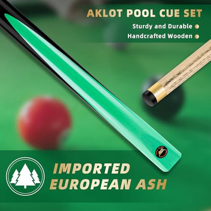 AKLOT Pool Cues Sticks, 57" /36" Billiard Cues Sticks 13/12mm Tip One Piece Wood Pool Cue with 20/12oz Pool Sticks for Adults Beginners Small Spaces Bar - size: 36" 12OZ Kids Pool Cue set of 4