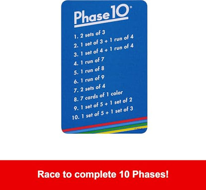 Mattel Games Phase 10 Card Game with 108 Cards, Makes a Great Gift for Kids, Family or Adult Game Night, Ages 7 Years and Older (Amazon Exclusive) - style: Phase 10