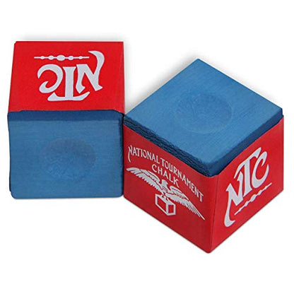 Silver Cup National Tournament Pool cue Billiard Premium Chalk - ONE Dozen - color: Blue