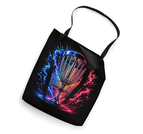 Disc Golf Basket Artwork Disc Golfer Chains Target Graphic Tote Bag