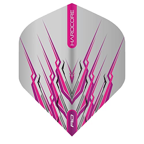 RED DRAGON Peter Wright Snakebite Hard Mohawk Hardcore Dart Flights - 3 Sets Per Pack (9 Flights in Total) - color: Pink