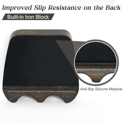 Cue Rest Cue Stick Holder Pool Cue Holder - style: Wood-2 Holes Brown