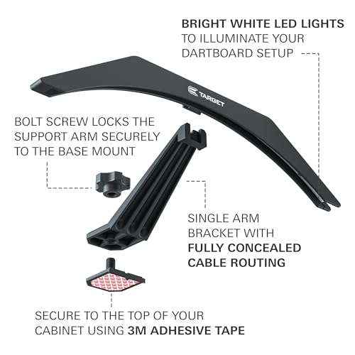Target Darts Arc Dartboard Lighting System Home Cabinet Set
