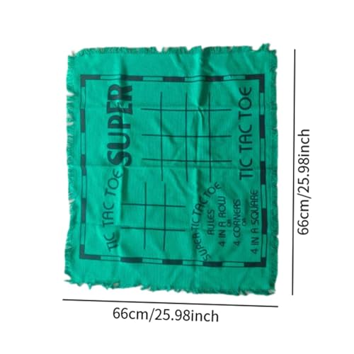 Giant Checkers Board Game Mat, Toe Board,3 in 1 Large Checkers Rug Game Mat,Reversible Rug,Game Giant Checkers Classic, Green
