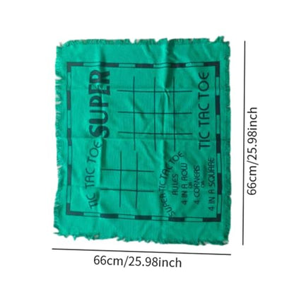 Giant Checkers Board Game Mat, Toe Board,3 in 1 Large Checkers Rug Game Mat,Reversible Rug,Game Giant Checkers Classic, Green