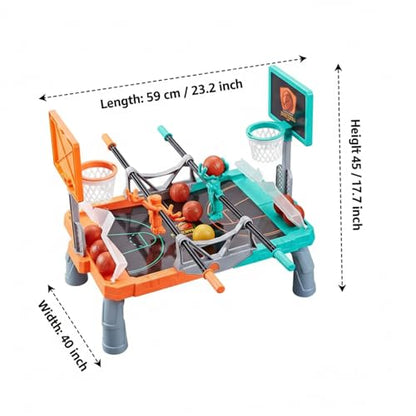 Tabletop Basketball Shooting Game Duel Score Fun Ideal for 2 Players Interactive Family Game Night with Mini Hoops and 10 Balls