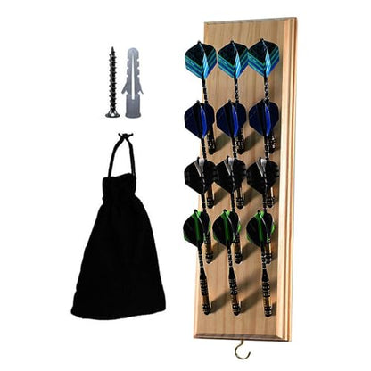 Wall Mount Dart Rack | Multifunctional Dart Wall Display,Wooden Holder for 12 Tip Darts, Suitable for Game Room, Home Bar Decor