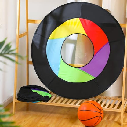 Gemscream Giant Flying Disc Soft Foldable Flying Ring Throwing Safe Lightweight Fabric Disc with Storage Bag for Summer Kids Adults Family Outdoor Fun School Activities - size: 27.6 Inch
