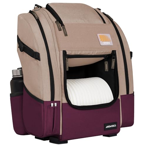 Axiom Discs Voyager Series Backpack Disc Golf Bag (Choose Your Color and Size) - color: Dune/Purple, style: Voyager