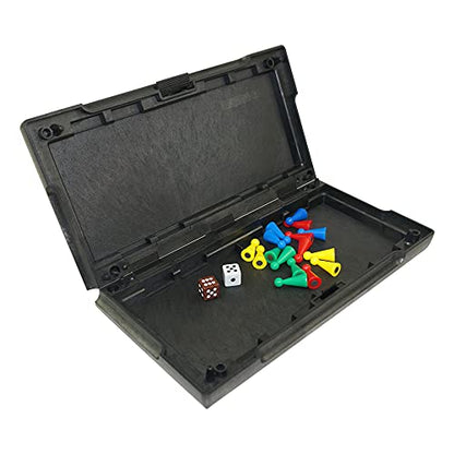 Ludo Game Board Set -9.5”, Magnetic Folding Travel Classic Strategy Game (Rounded Corner) - style: Rounded Corner