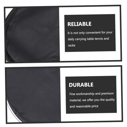 PRETYZOOM Reusable Oxford Cloth Table Tennis Racket Storage Case with Zipper and Elastic Band Protective Organizing Bag for Pong Paddle and Ball Sports Storage Bag for Daily Carry and Travel