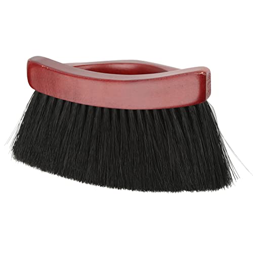 Pool Table Brush with Soft PVC, Billiard Table Cleaning Brush, Arc Shaped Rail Corner Cleaner with Ergonomic Pine Wood Handle for Felt Cloth Maintenance