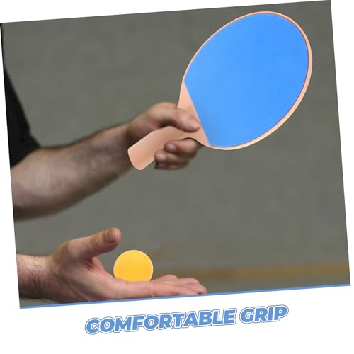 Outdoor Table Tennis Bat Kit with Ergonomic Long Handles and Elastic Pong Balls Paddle Rackets for Recreational and Competitive Outdoor Play