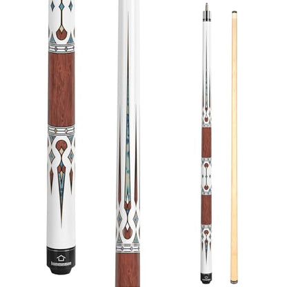 HomeSeason Pool Cue Stick 58" Billiard Cue Sticks Professional Low Deflection Pool Sticks - color: 21oz