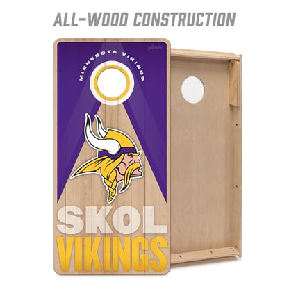YouTheFan NFL 2' x 4' Slogan Series Professional Wood Cornhole Game - color: Minnesota Vikings