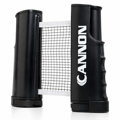 Cannon Sports Retractable Table Tennis Net – Clamp-On Portable Net for Any Table – Adjustable Length up to 6 Feet, Fits Tables up to 2 Inch Thick – Indoor & Outdoor Play
