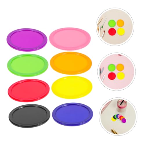 Toyvian 8-Piece Heavy-Duty Air Hockey Pucks Set 64mm Replacement Accessories for Game Tables Suitable for Kids and Adults for Indoor Entertainment