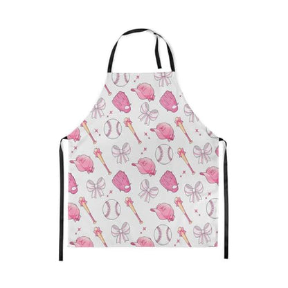 Castle Fairy Boy Soccer Kitchen Apron - color: Baseball Pink White