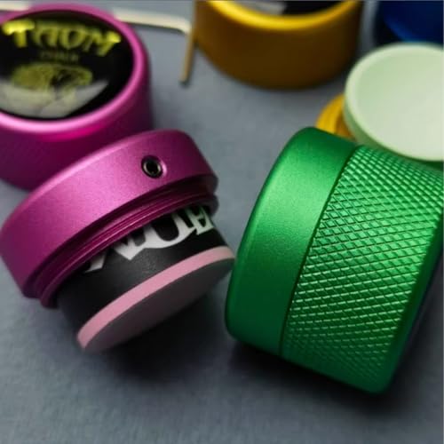 TAOM Pool Chalk Holder Round Shaped Practical Tool Billiards Accessories Magnetic Mini Chalk Tip Case Container Round Box Billiards - color: 5-Black Holder with V10 Chalk