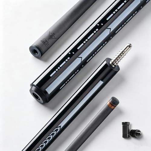58" Carbon Fiber Pool Cue Stick - Elegant Design Billiard Cue for Adults, Low Deflection Pro Shaft with 11.8mm Tip, 3/8-8 Joint - color: Piano Black