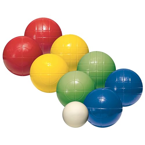Franklin Sports Bocce Sets - Backyard + Beach Bocce Ball Sets - (8) Outdoor Balls + (1) Pallino - Adult + Family Bocce Sets - style: Intermediate