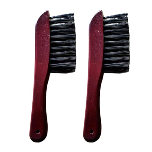 Snooker Table Brush Wooden Handle Billiards Table Rail Brush Cleaning Tool for Household, Dark Red