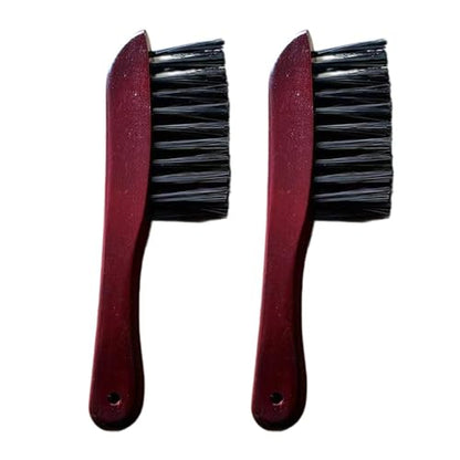 Snooker Table Brush Wooden Handle Billiards Table Rail Brush Cleaning Tool for Household, Dark Red