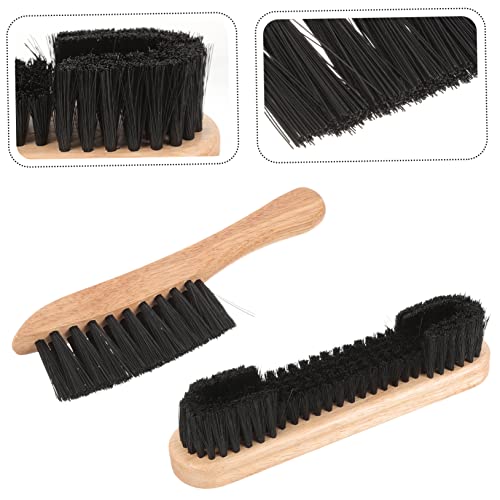 SUPVOX 2pcs Billiards Cleaning Brush Set Wooden Pool Table Sweeper Rail Brush for Dust Removal Essential Accessories for Pool Tables and Billiard Maintenance