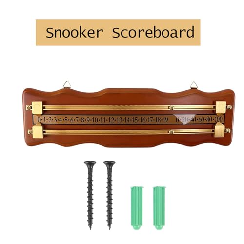 Billiard Scorer, Shuffleboard Scoreboard Snooker Scoreboard, 2 Wavy, Density Fiberboard, Score Keeper Snooker Scoreboard for Game Supplies