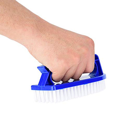 Pool Supply Hand-Held Pool Brush, Pool Step Corner Brush, Cleaning Tools with Fine Bristles Best for Swimming Pools, Spas & Hot Tubs