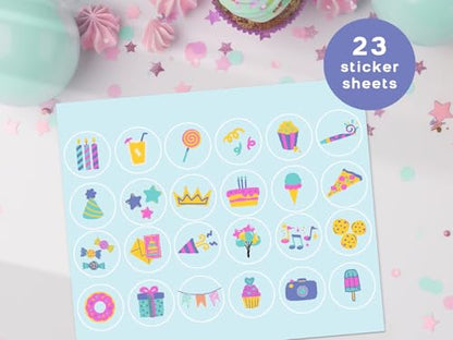 Markt Birthday Bingo Game for Kids Birthday Party Games, Kids Party Games Supplies - 23 Players - Blue - color: Blue